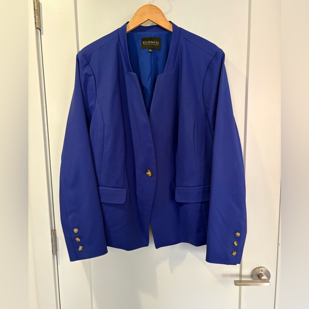 Eloquii Women's Royal Blue Blazer